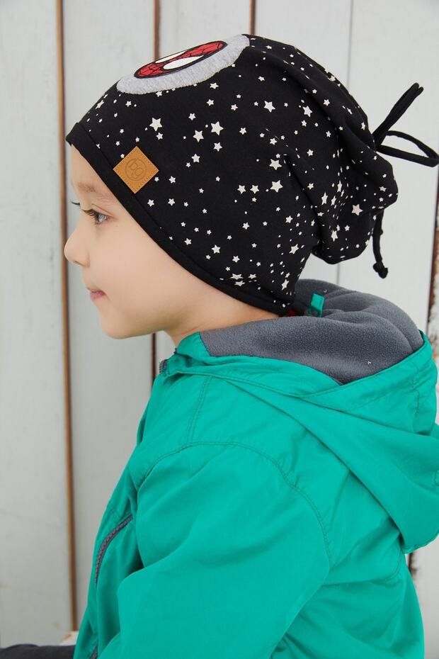 Kids Spiderman Beanie - Double - Layered cotton Hat - TryAladdin