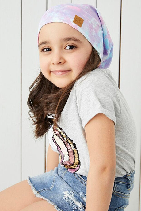Kids' Tie - Dye Beanie Hat & Buff - Soft 4 - Season Cotton - TryAladdin