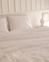 King Size 100% Cotton Ranforce Embroidered Bedding Set - TryAladdin