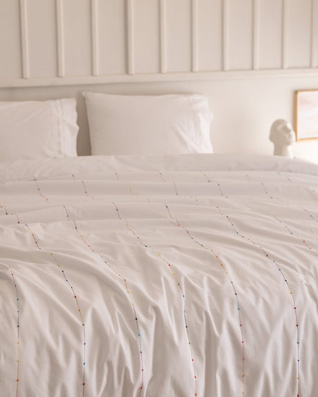 King Size 100% Cotton Ranforce Embroidered Bedding Set - TryAladdin