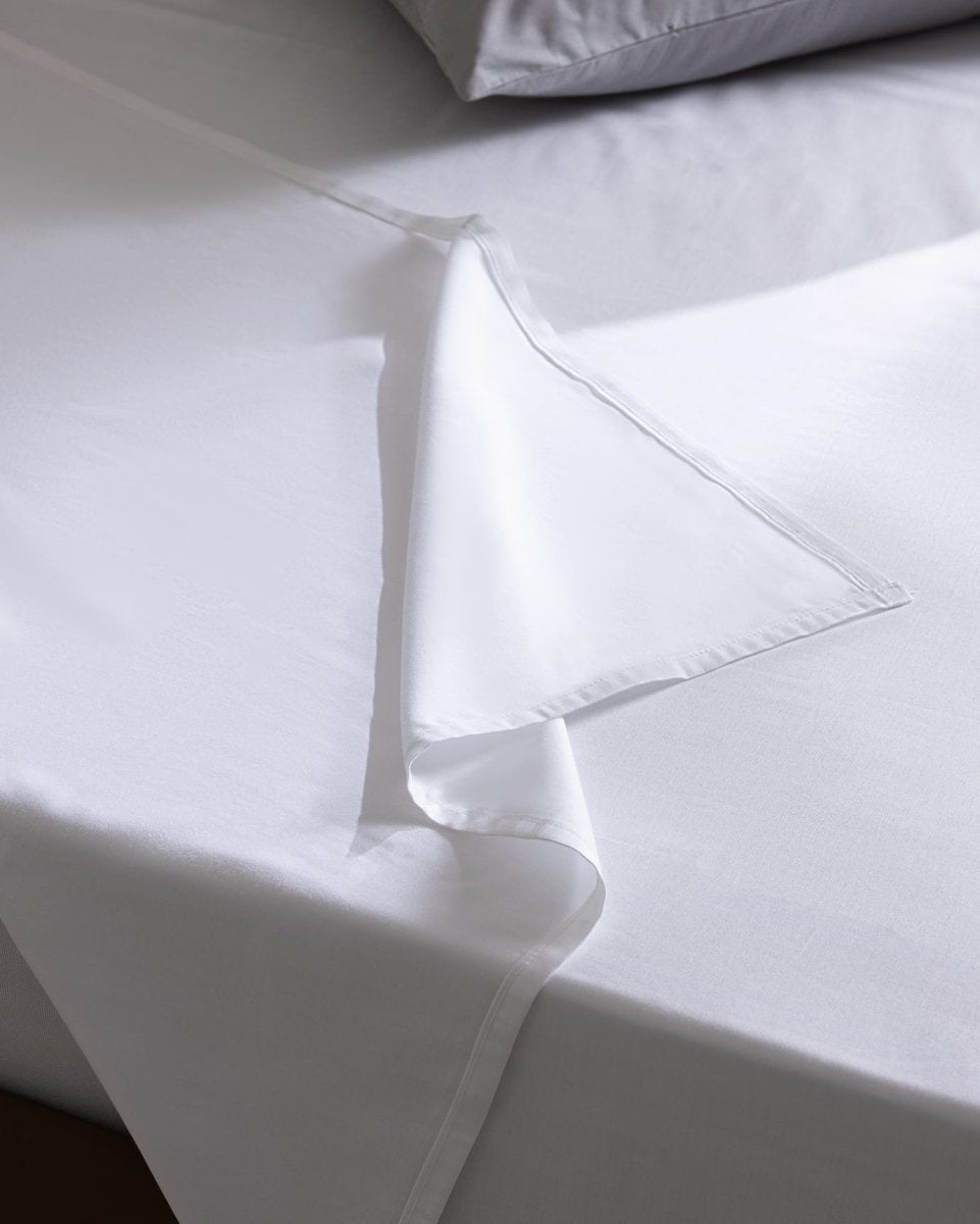 King Size 100% Cotton Sateen Flat Sheet - TryAladdin