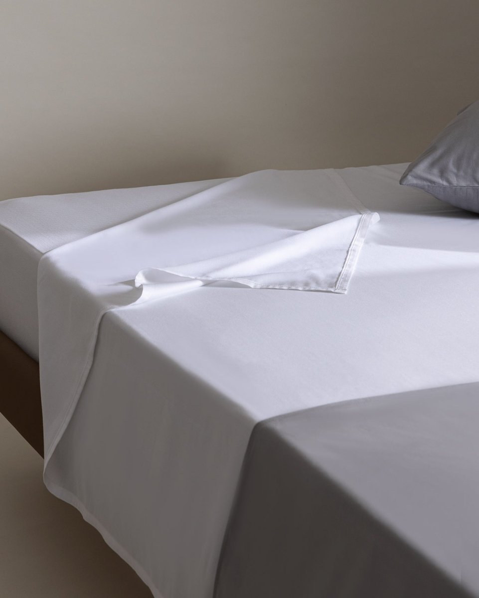 King Size 100% Cotton Sateen Flat Sheet - TryAladdin