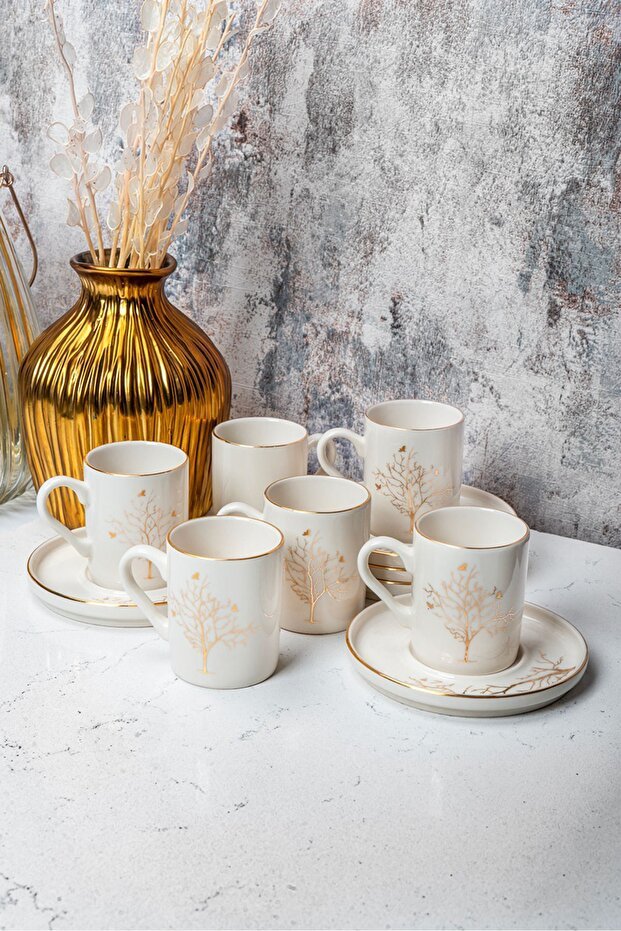 Kitchen Life Professional Tree of Life Coffee Cup Set - 12 Piece, 105ml - TryAladdin