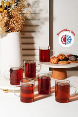 Kitchen Way Professional Luxury Thin Heat - Resistant Borosilicate Glass Mugs - Set of 6 - TryAladdin