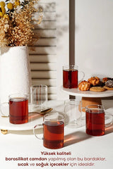 Kitchen Way Professional Luxury Thin Heat - Resistant Borosilicate Glass Mugs - Set of 6 - TryAladdin