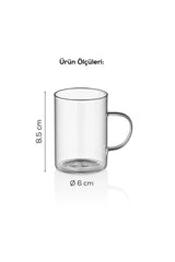 Kitchen Way Professional Luxury Thin Heat - Resistant Borosilicate Glass Mugs - Set of 6 - TryAladdin