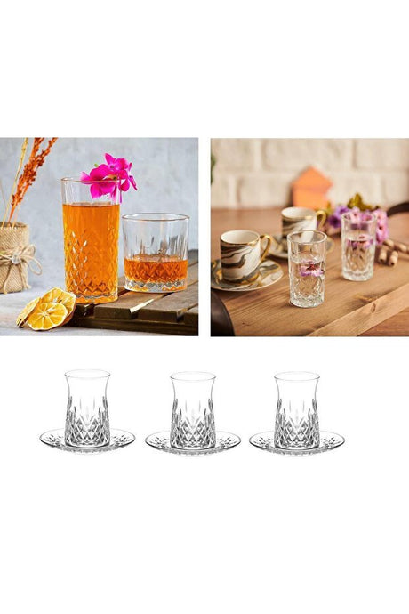 Kitchenboost Lav Odin 30 - Piece Professional Glassware Set - Water, Beverage & Tea Glasses - TryAladdin
