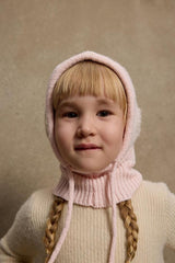 Knitted Balaclava Beanie - Pink Floral - TryAladdin