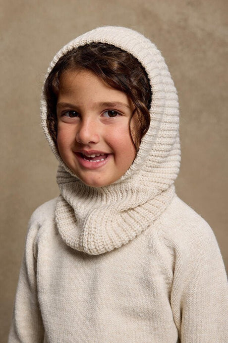 Knitted child Balaclava - Stone - TryAladdin