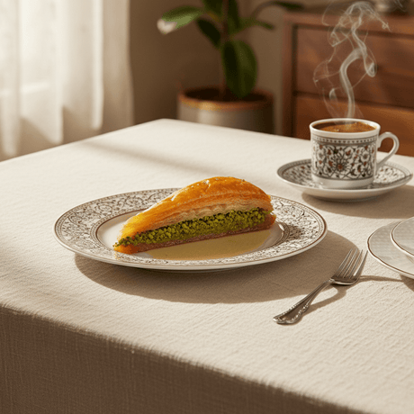 Kocak Gourmet Wedge - Cut Antep Pistachio Baklava (Carrot Slice Style) - 1kg - TryAladdin