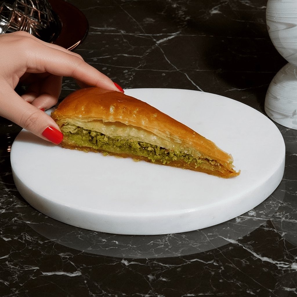 Kocak Gourmet Wedge - Cut Antep Pistachio Baklava (Carrot Slice Style) - 1kg - TryAladdin