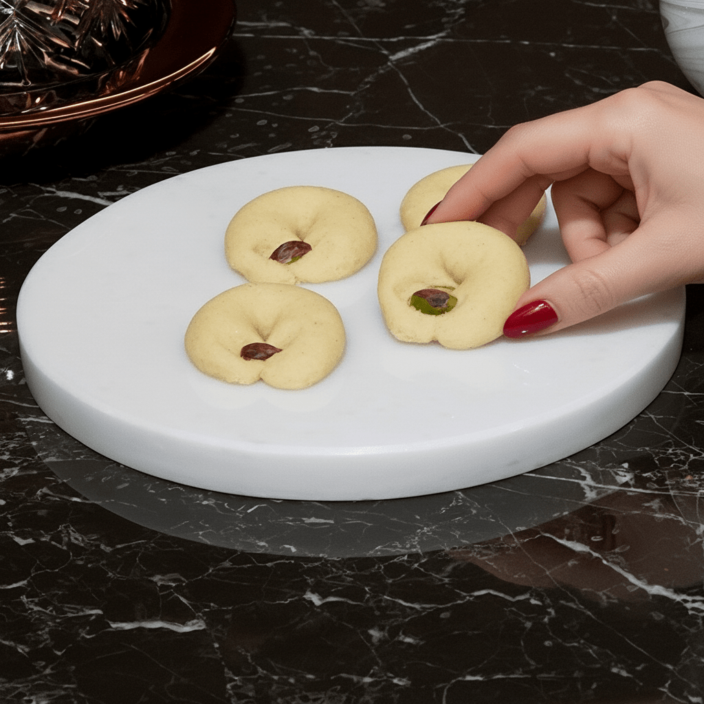 Kocak Premium Plain Butter Cookies Ghorayeba Style - Center Pistachio Accent - 1kg - TryAladdin