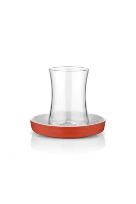 Koleksiyon Premium 6 - Piece Turkish Orange Tea Glass Set for Horeca & Retail - TryAladdin