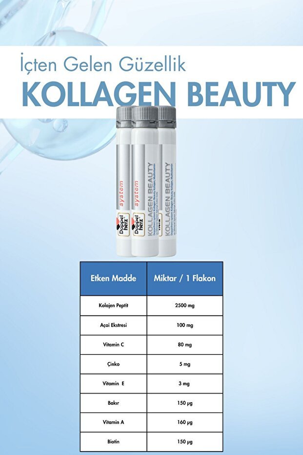 Kollagen Beauty Liquid Supplement - 30 x 25ml Flacons - TryAladdin