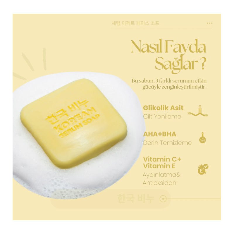 Korean Serum Vitamin Day Face Bar Soap - Revitalizing 3 - Pack (3 x 60g) - TryAladdin