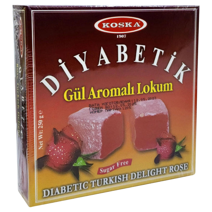 Koska | Sugar - Free, Diabetic Rose Flavored Turkish Delight