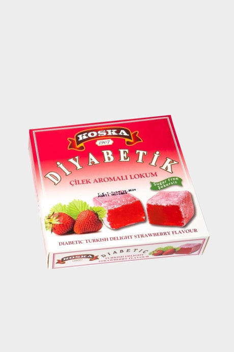 Koska | Sugar - Free, Diabetic Strawberry Flavored Turkish Delight