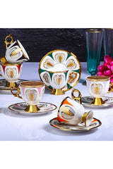Kosova Harold Premium Porcelain Turkish Coffee Cup Set - 90ml Capacity - TryAladdin