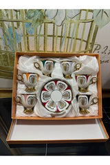 Kosova Harold Premium Porcelain Turkish Coffee Cup Set - 90ml Capacity - TryAladdin