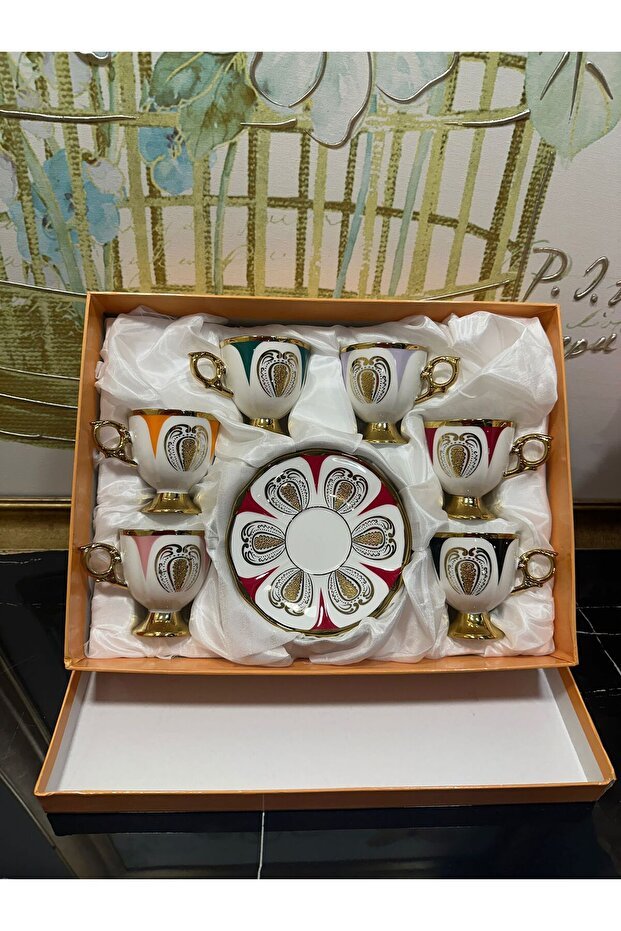 Kosova Harold Premium Porcelain Turkish Coffee Cup Set - 90ml Capacity - TryAladdin