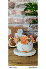 Kotyora Professional Handmade Ceramic Turkish Coffee Cup Set - Orange Kokos Girl Design - TryAladdin