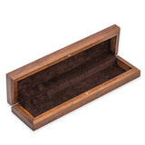 Wooden Prayer Beads Keepsake Box - Hand-Carved Floral Silver-Tone Inlay