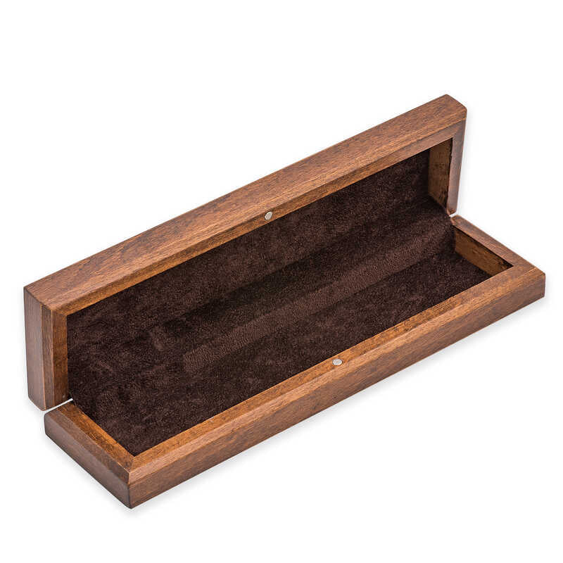 Wooden Prayer Beads Keepsake Box - Hand-Carved Floral Silver-Tone Inlay