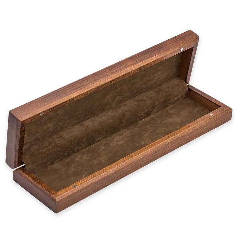 Holz-Erinnerungskiste – Silberfarbiges, filigranes Blumenmuster