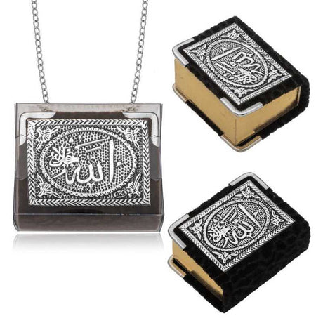 Sterling Silver Mini Quran Necklace - Intricate Islamic Calligraphy