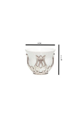 Kt Home Professional Porcelain Arabic Espresso Coffee Cup Set - Silver 6 - Piece - TryAladdin