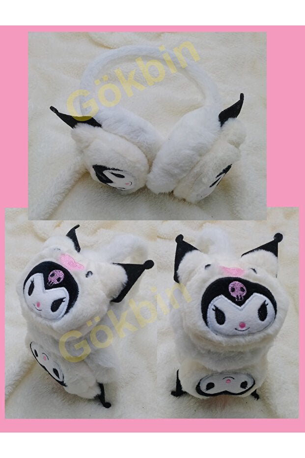 Kuromi Plush Winter Earmuffs - Warm & Stylish - 1 Pair - TryAladdin