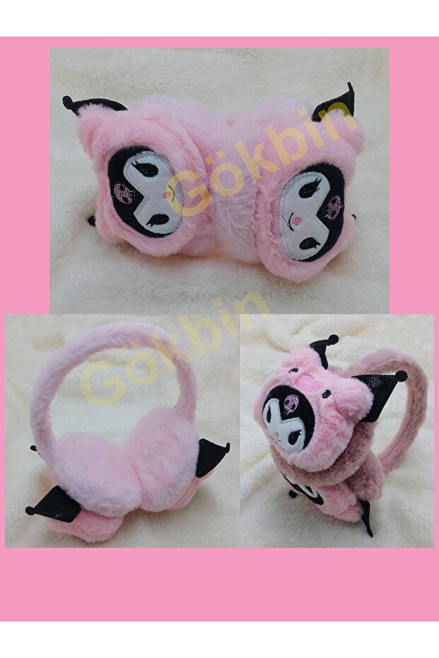 Kuromi Plush Winter Earmuffs - Warm & Stylish - 1 Pair - TryAladdin