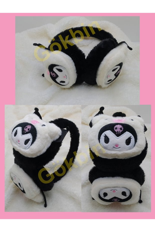 Kuromi Plush Winter Earmuffs - Warm & Stylish - 1 Pair - TryAladdin