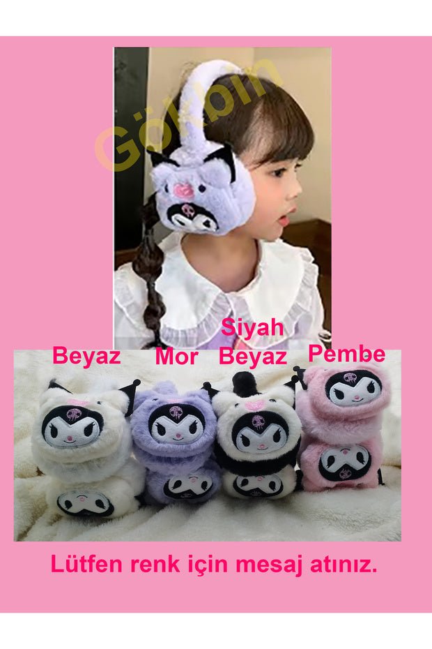 Kuromi Plush Winter Earmuffs - Warm & Stylish - 1 Pair - TryAladdin