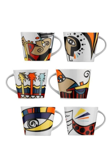 Kutahya Porselen Free Time 12 - Piece 6 - Person Professional Turkish Coffee Set - Collection - TryAladdin