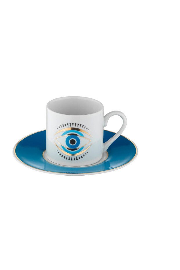Kutahya Porselen Ruya Premium 4 - Piece Porcelain Turkish Coffee Set - 2 Person - TryAladdin