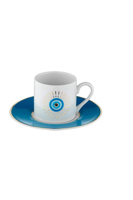 Kutahya Porselen Ruya Premium 4 - Piece Porcelain Turkish Coffee Set - 2 Person - TryAladdin