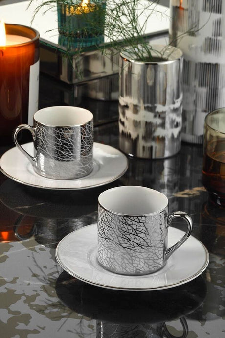 Kutahya Porselen Ruya Premium Porcelain Turkish Coffee Cup Set - 4 Piece - TryAladdin
