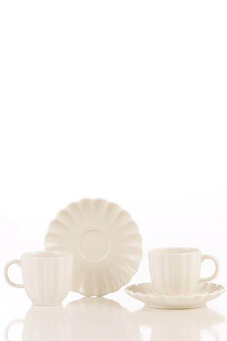 Kutahya Premium Bone China Coffee Set - 4 Piece - 1 Set - TryAladdin