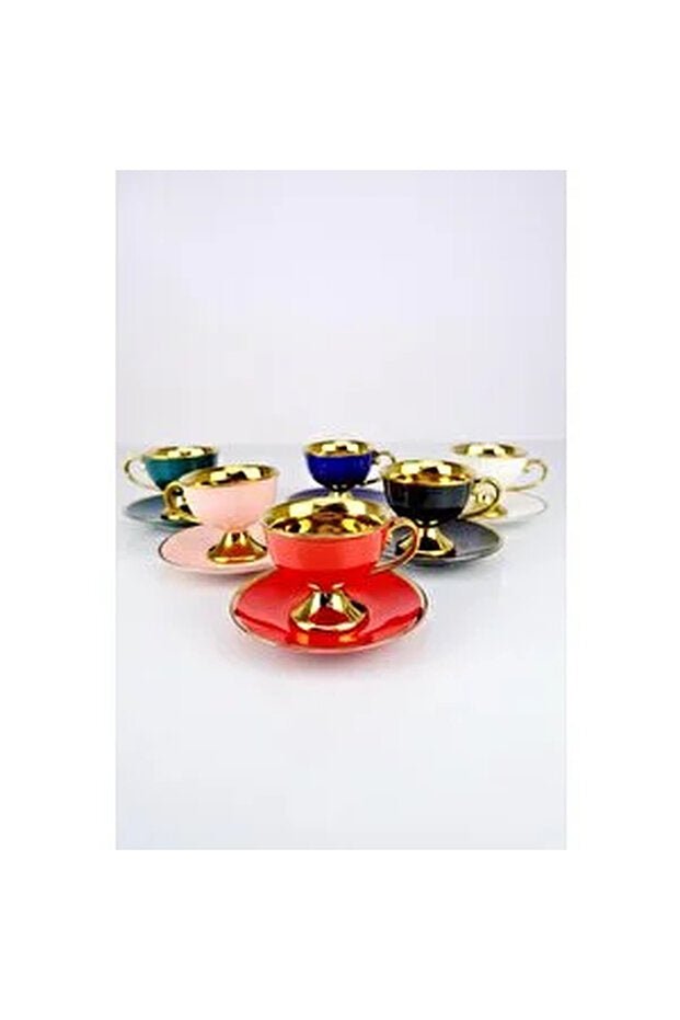 Kyr Professional Turkish Colorful Coffee & Tea Set - 12 Piece - TryAladdin