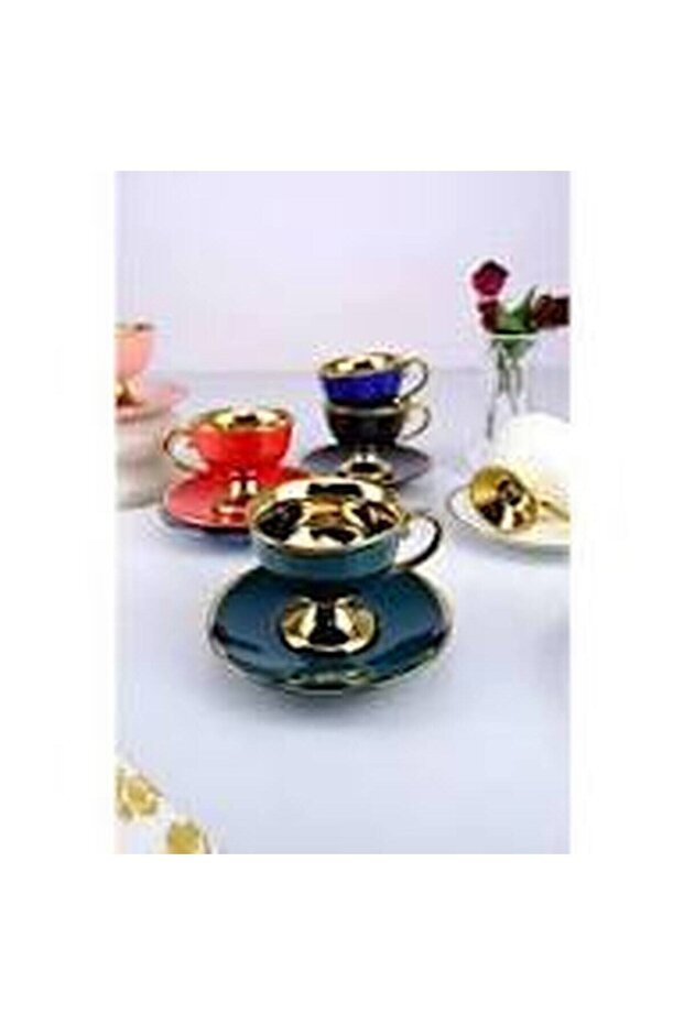 Kyr Professional Turkish Colorful Coffee & Tea Set - 12 Piece - TryAladdin