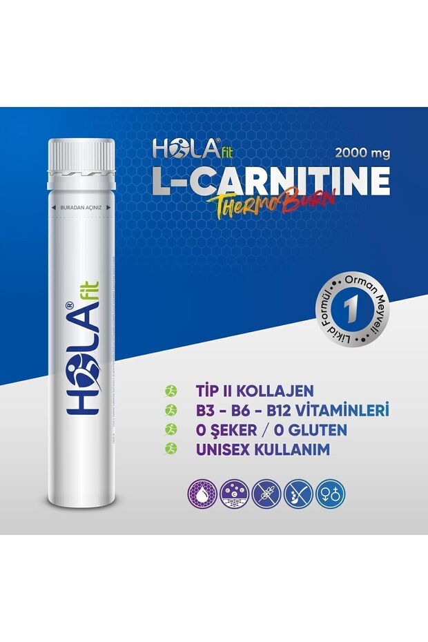 L - Carnitine 2000mg & Type 2 Collagen - 15 Forest Fruit Shots - TryAladdin