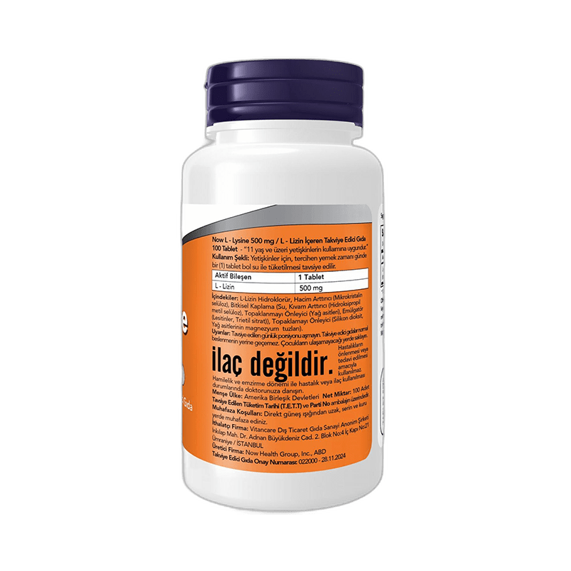 L - Lysine 500 mg Amino Acid - Daily Wellness Support Tablet - TryAladdin