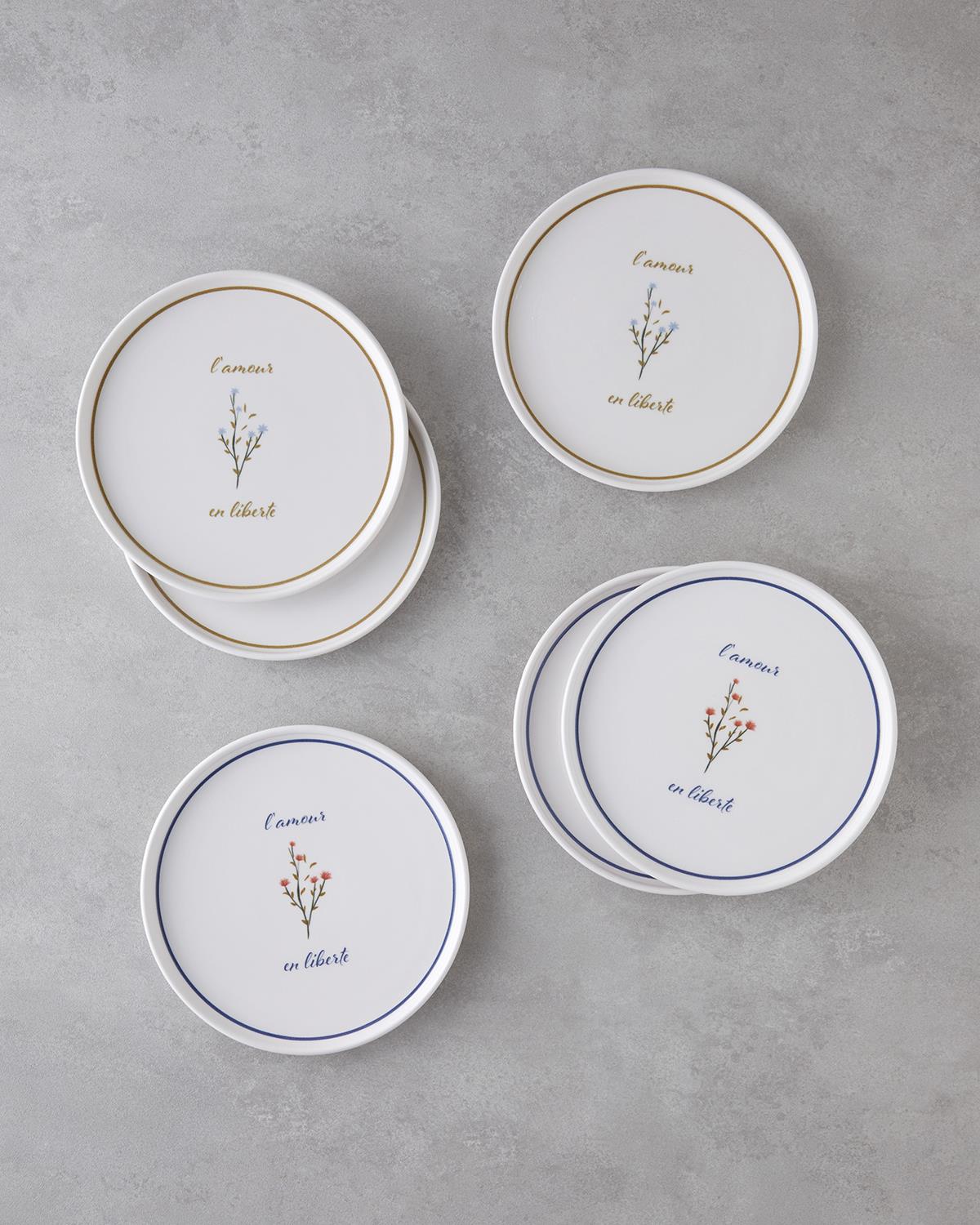 Premium Colorful Ceramic Dessert Plate Set 20cm Dinnerware