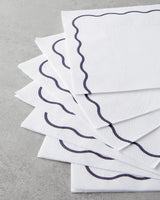 Premium Designer Paper Napkins Black White Pattern 20 Count