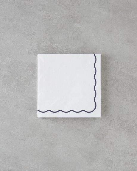 Premium Designer Paper Napkins Black White Pattern 20 Count