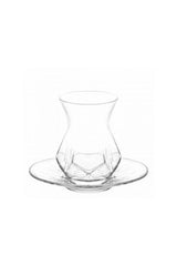 Lav Alya Premium Turkish Tea Glass & Saucer Set - 12 Piece - TryAladdin