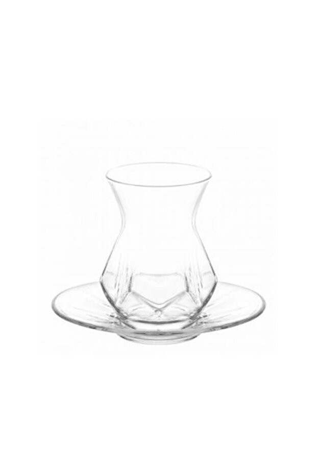 Lav Alya Premium Turkish Tea Glass & Saucer Set - 12 Piece - TryAladdin