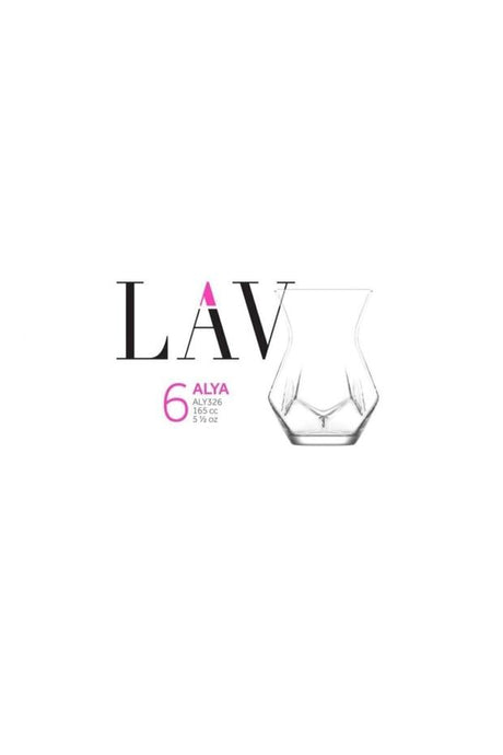 Lav Alya Professional Turkish Tea Glasses Set - 6 Pieces - TryAladdin