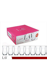 Lav Classic Turkish Tea Glass Set - 12 - Piece Bulk Pack - TryAladdin